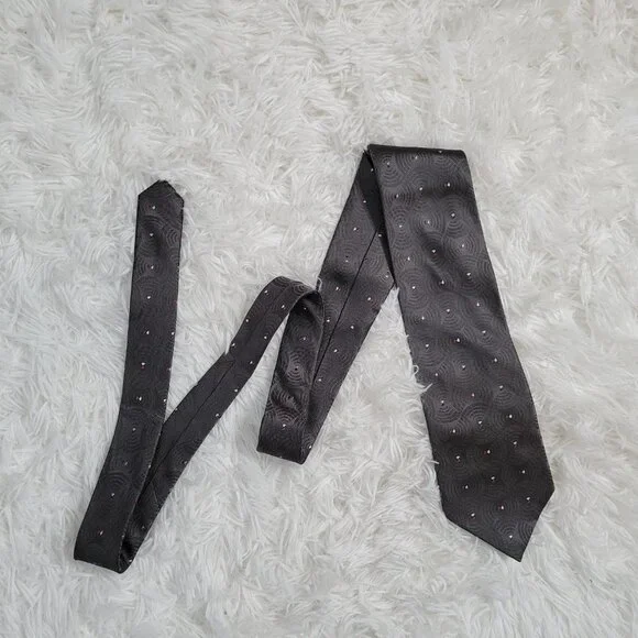 Calvin Klein Gray 100% Silk Tie - Picture 7 of 7